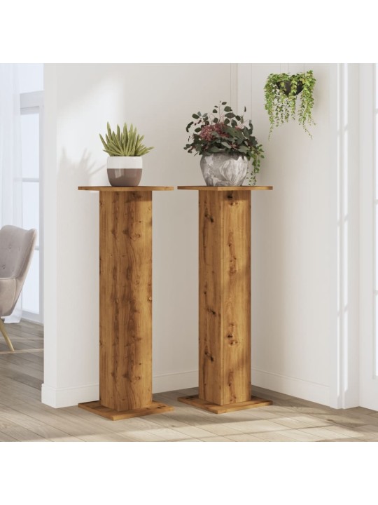 Kasvitelineet 2 kpl artesaanitammi 30x30x95 cm tekninen puu