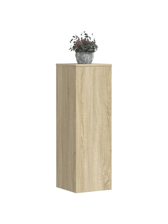 Kasvitelineet 2 kpl sonoma-tammi 33x33x100 cm tekninen puu