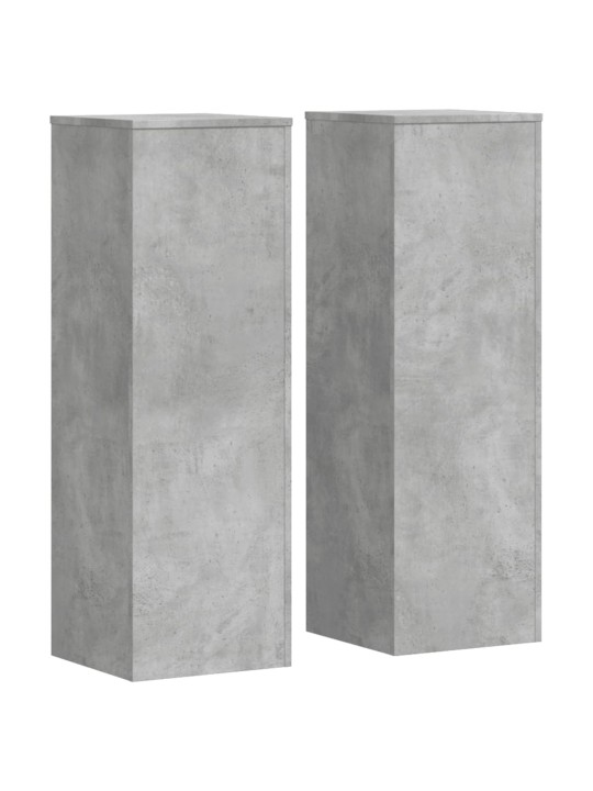 Kasvitelineet 2 kpl betoninharmaa 33x33x100 cm tekninen puu