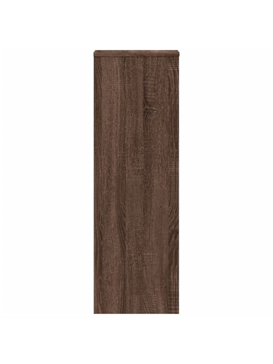 Kasvitelineet 2 kpl ruskea tammi 33x33x100 cm tekninen puu