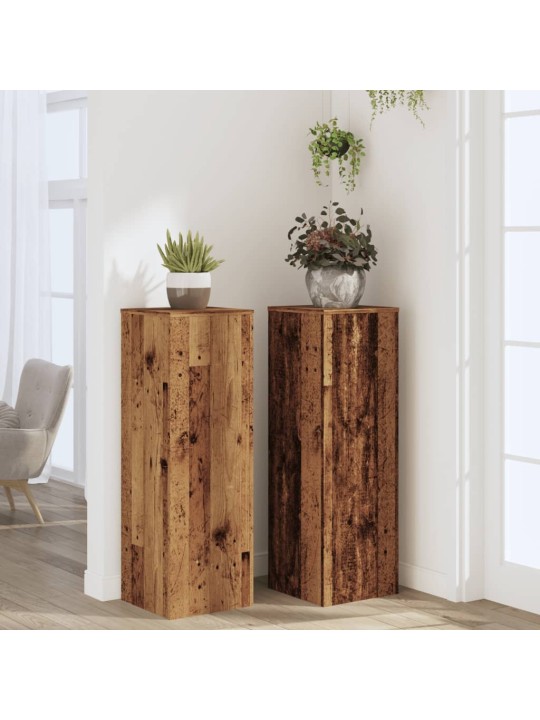 Kasvitelineet 2 kpl vanha puu 33x33x100 cm tekninen puu