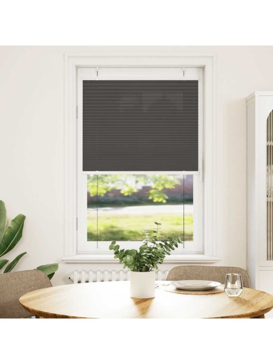 Laskostettu blind musta 75x100 cm kankaan leveys 74,4 cm