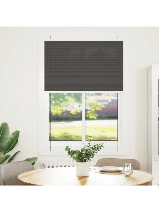 Laskostettu blindi musta 85x100 cm kankaan leveys 84,4 cm