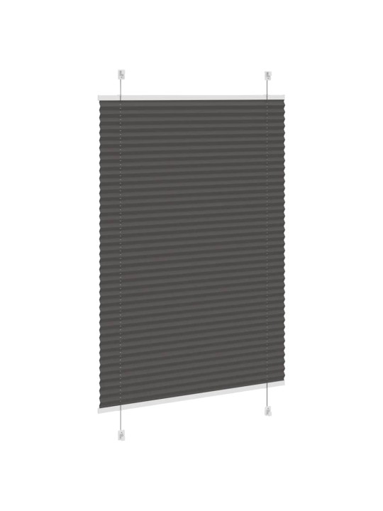 Laskostettu blindi musta 85x100 cm kankaan leveys 84,4 cm