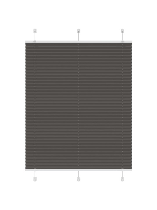 Laskostettu blindi musta 105x100 cm kankaan leveys 104,4 cm