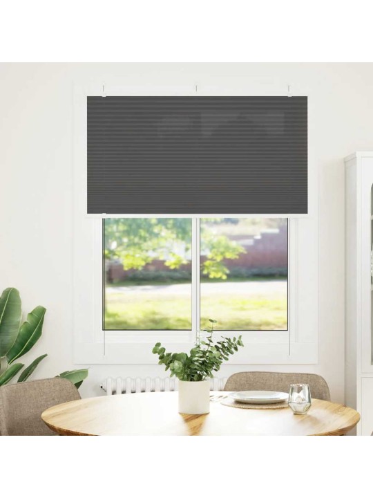 Laskostettu blindi musta 105x100 cm kankaan leveys 104,4 cm