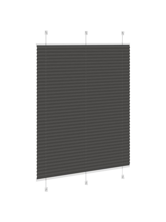 Laskostettu blindi musta 105x100 cm kankaan leveys 104,4 cm