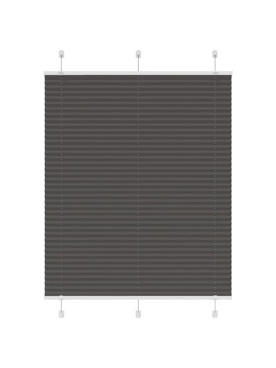 Laskostettu blind musta 110x100 cm kankaan leveys 109,4 cm