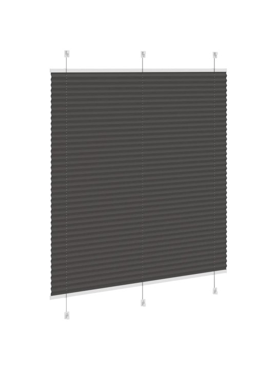 Laskostettu blindi musta 120x100 cm kankaan leveys 119,4 cm