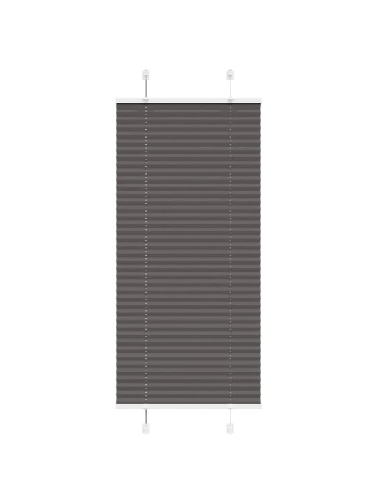 Laskostettu blindi musta 65x150 cm kankaan leveys 64,4 cm