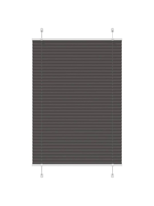 Laskostettu blindi musta 95x150 cm kankaan leveys 94,4 cm
