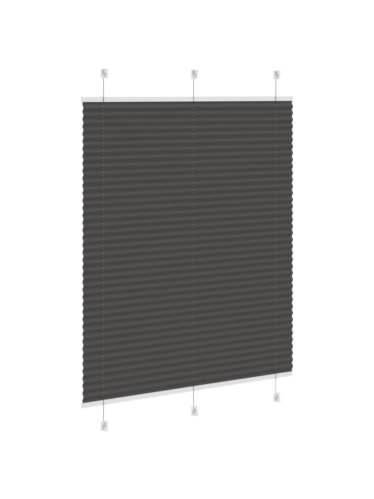 Laskostettu blindi musta 110x150 cm kankaan leveys 109,4 cm