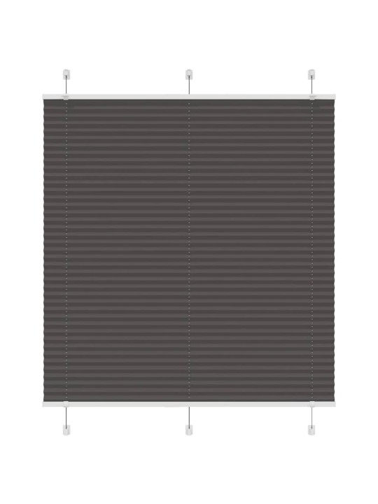 Laskostettu blindi musta 115x150 cm kankaan leveys 114,4 cm