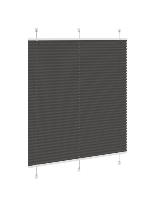 Laskostettu blindi musta 115x150 cm kankaan leveys 114,4 cm