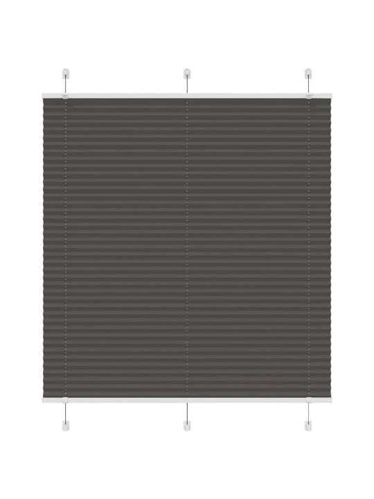 Laskostettu blind musta 120x150 cm kankaan leveys 119,4 cm
