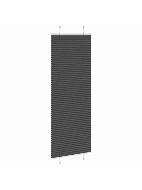 Laskostettu blindi musta 70x200 cm kankaan leveys 69,4 cm