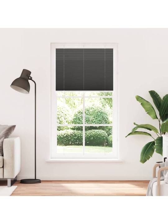 Laskostettu blindi musta 105x200 cm kankaan leveys 104,4 cm