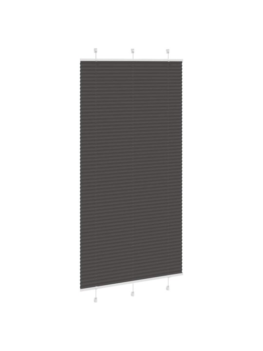 Laskostettu blindi musta 105x200 cm kankaan leveys 104,4 cm
