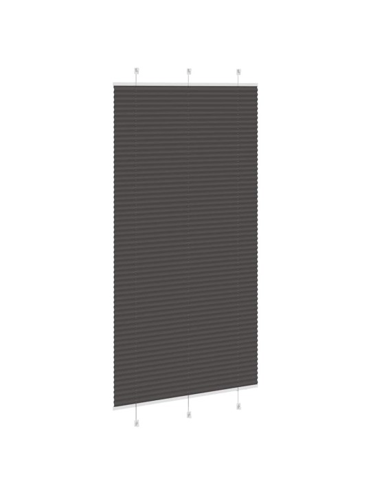 Laskostettu blindi musta 105x200 cm kankaan leveys 104,4 cm