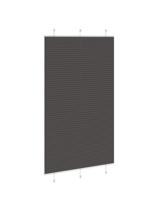 Laskostettu blindi musta 115x200 cm kankaan leveys 114,4 cm