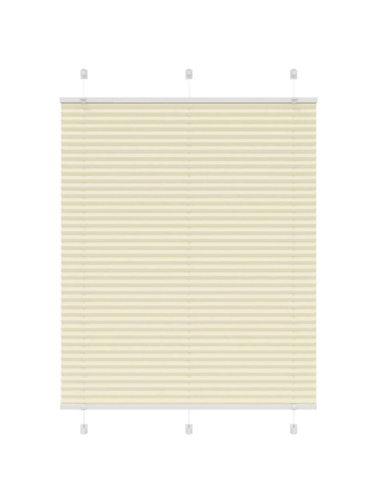 Laskostettu blind cream 105x100 cm kankaan leveys 104,4 cm