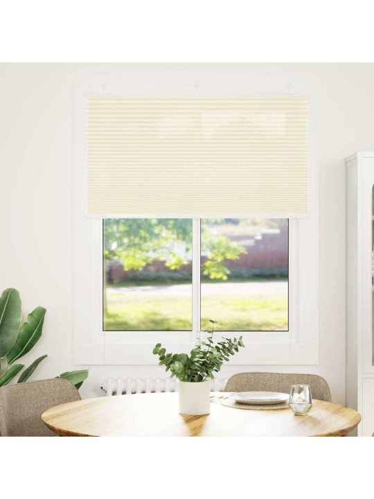 Laskostettu blind cream 105x100 cm kankaan leveys 104,4 cm
