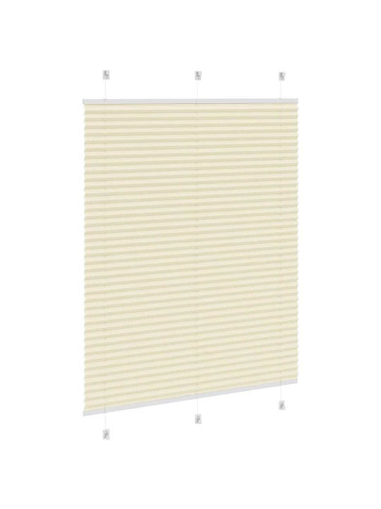 Laskostettu blind cream 105x100 cm kankaan leveys 104,4 cm