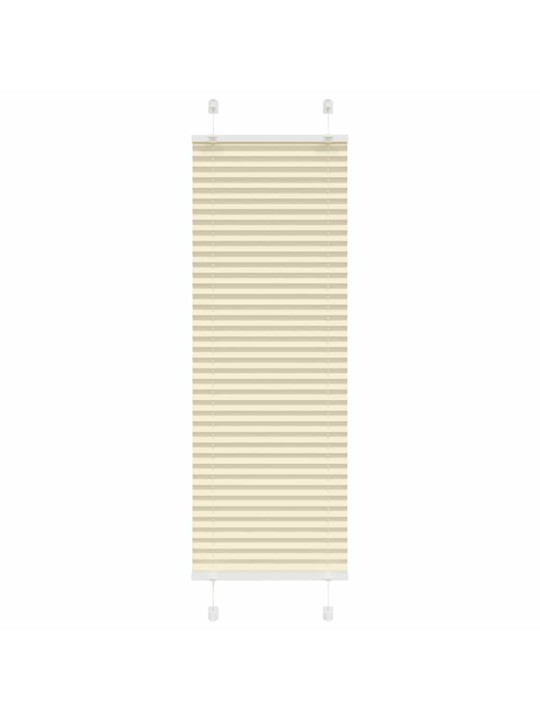 Laskostettu blind cream 45x150 cm kankaan leveys 44,4 cm