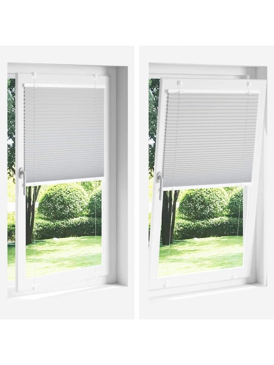 Laskostettu blind cream 45x150 cm kankaan leveys 44,4 cm