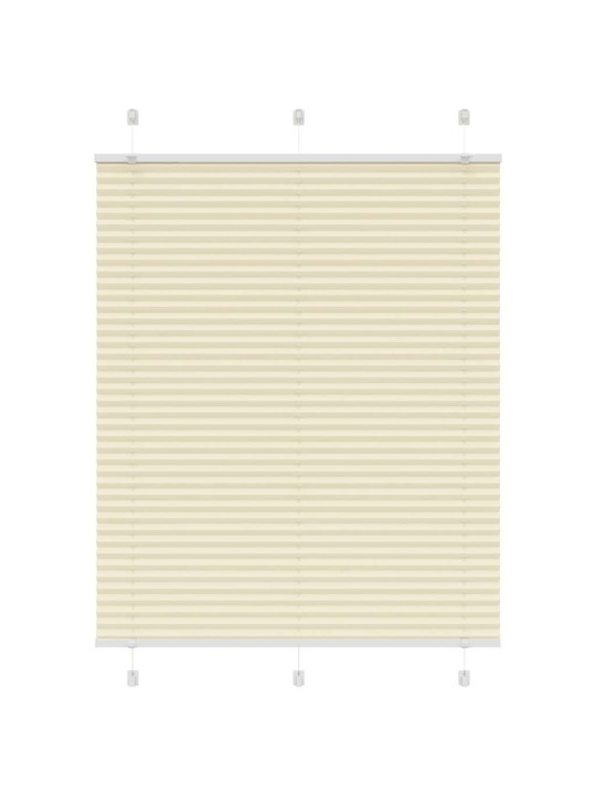 Laskostettu blind cream 105x150 cm kankaan leveys 104,4 cm