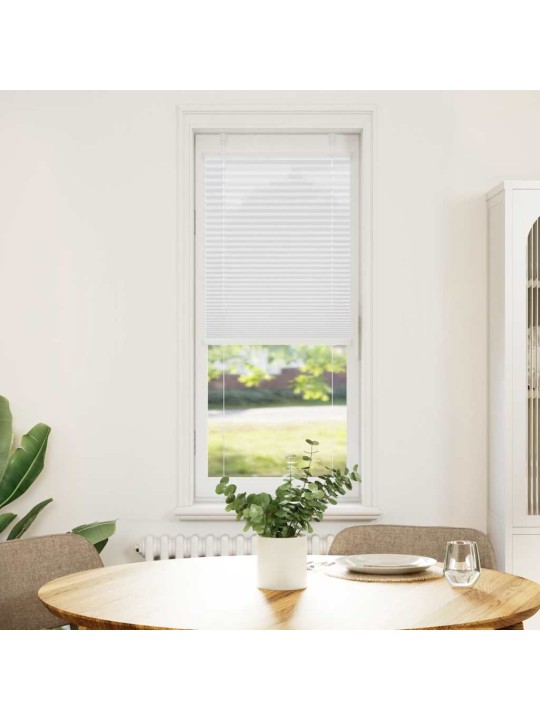 Laskostettu blind valkoinen 40x100 cm kankaan leveys 39,4 cm