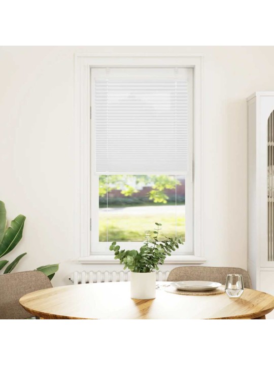 Laskostettu blind valkoinen 65x150 cm kankaan leveys 64,4 cm