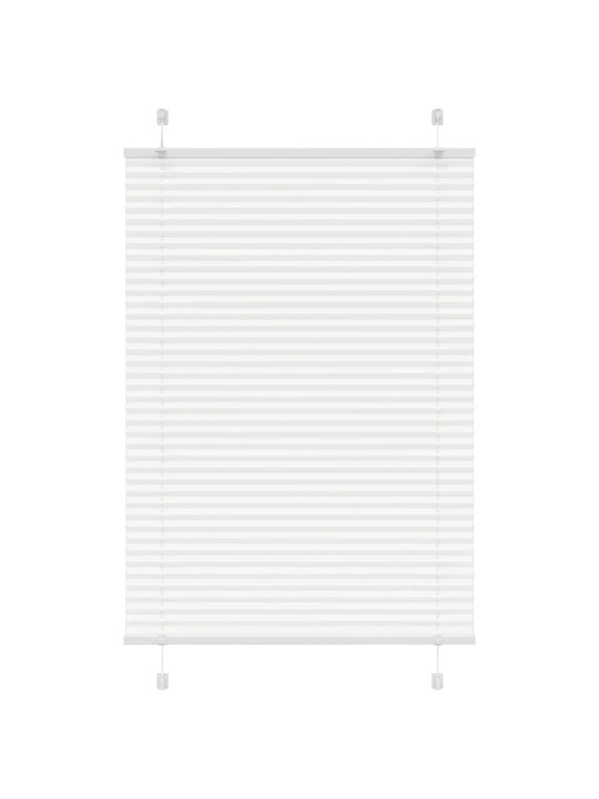 Laskostettu blind valkoinen 85x150 cm kankaan leveys 84,4 cm