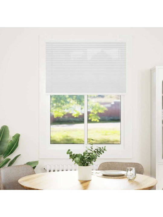 Laskostettu blind valkoinen 85x150 cm kankaan leveys 84,4 cm