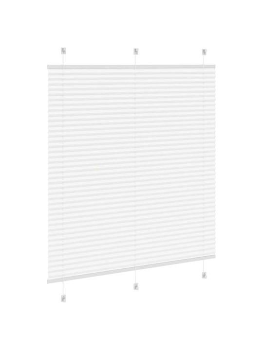 Laskostettu blind valkoinen 120x150 cm kankaan leveys 119,4 cm