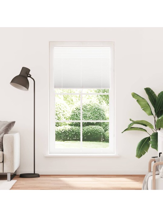 Laskostettu blind valkoinen 105x200 cm kankaan leveys 104,4 cm