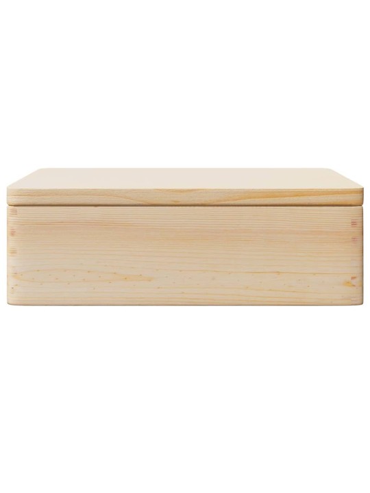puinen laatikko kannella 40x30x13 cm massiivipuumäntyä