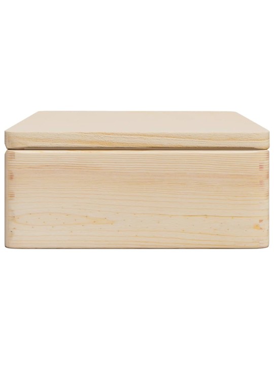 puinen laatikko kannella 40x30x13 cm massiivipuumäntyä