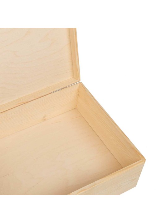 puinen laatikko kannella 40x30x13 cm massiivipuumäntyä
