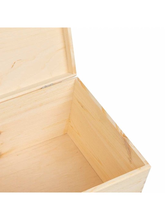 puinen laatikko kannella 40x30x23 cm massiivipuumäntyä