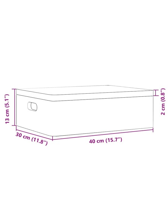 Puinen laatikko kannella ja kahvoilla musta 40x30x13cm