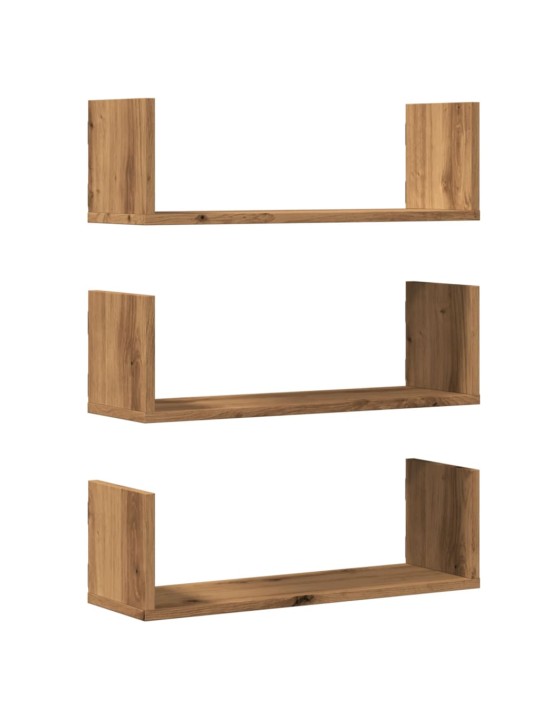 Kasvitelineet 3 kpl artesaani tammi 58x18x18 cm tekninen puu