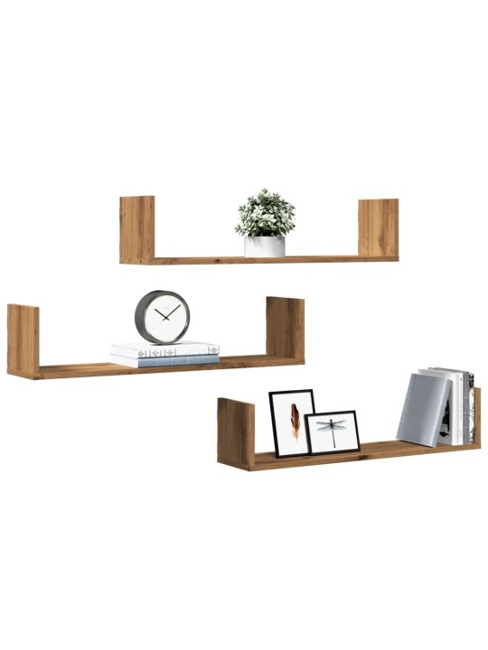 Kasvitelineet 3 kpl artesaani tammi 80x18x18 cm tekninen puu