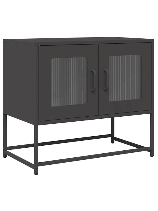 Tv kaappi musta 68x39x60,5 cm kylmävalssattu teräs