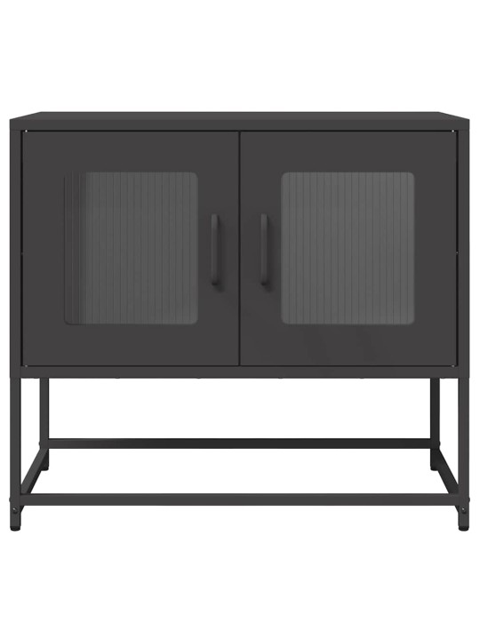 Tv kaappi musta 68x39x60,5 cm kylmävalssattu teräs