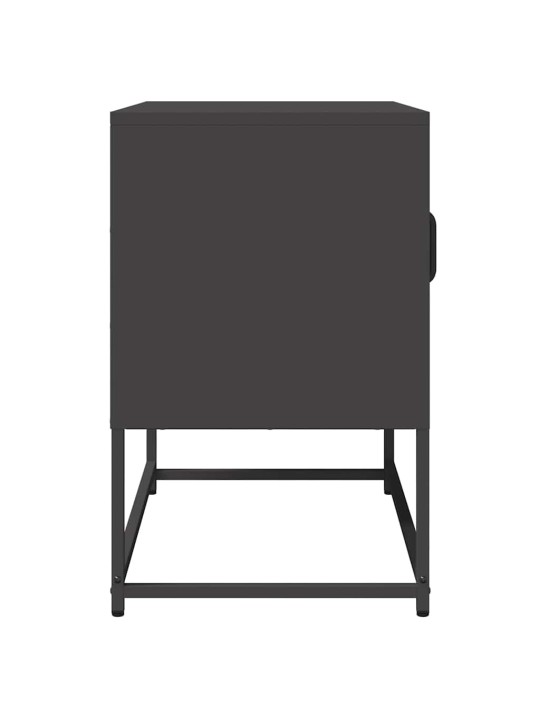 Tv kaappi musta 68x39x60,5 cm kylmävalssattu teräs