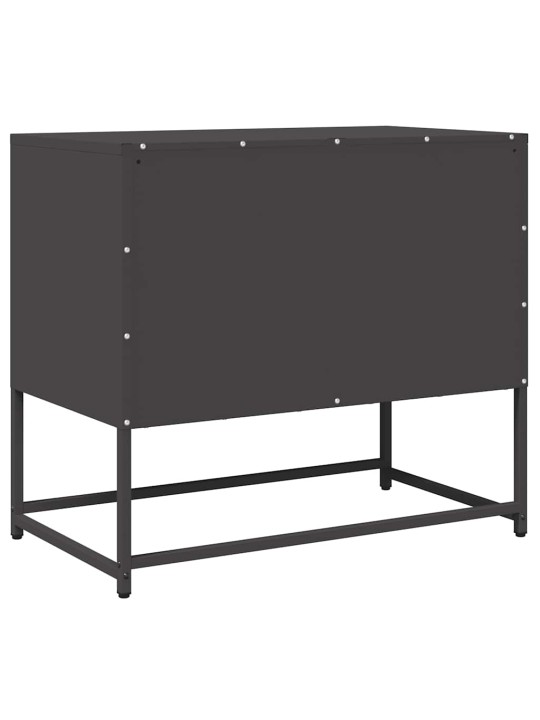Tv kaappi musta 68x39x60,5 cm kylmävalssattu teräs