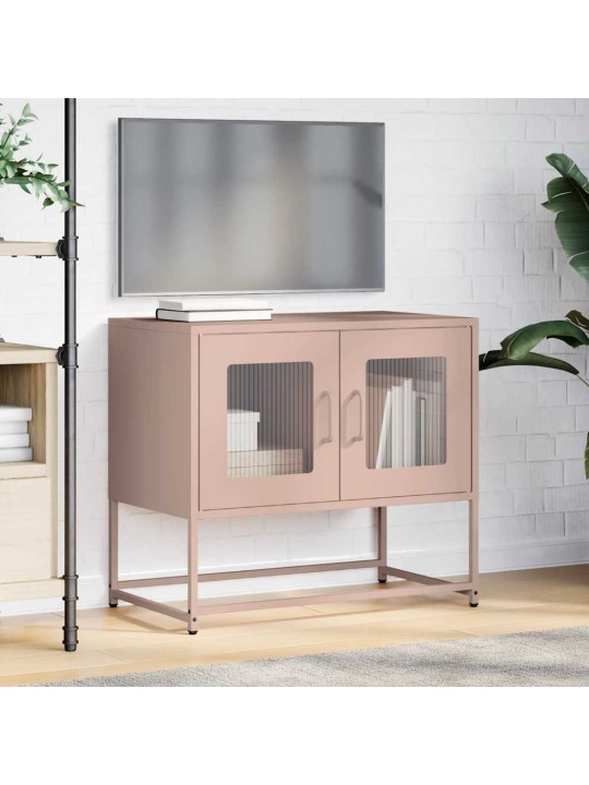 Tv kaappi pinkki 68x39x60,5 cm kylmävalssattu teräs