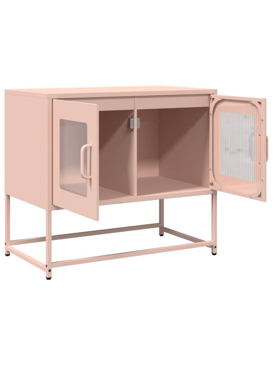 Tv kaappi pinkki 68x39x60,5 cm kylmävalssattu teräs