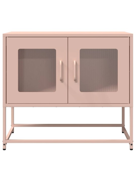 Tv kaappi pinkki 68x39x60,5 cm kylmävalssattu teräs